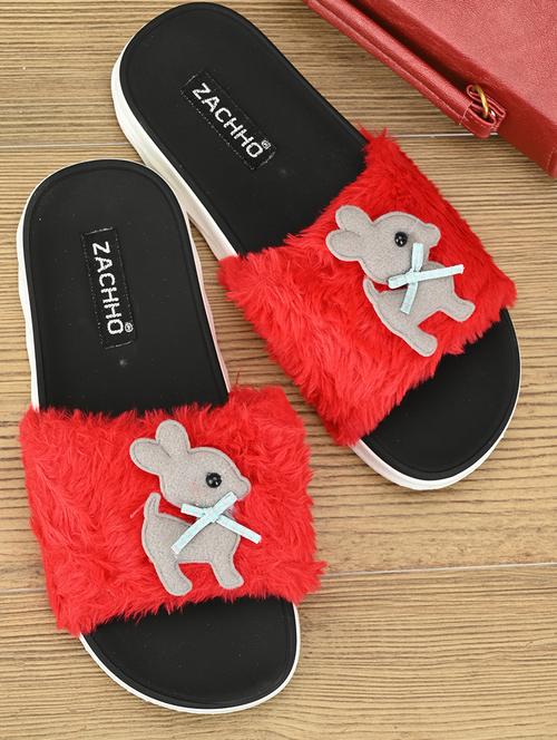 red slides flip flops - 16871739 - Very Small Image - 1