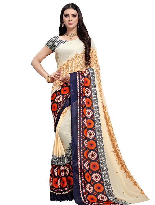 floral printed saree - 16872828 - Very Small Image - 1