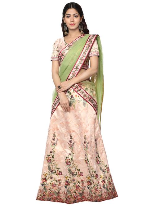 floral panelled lehenga - 16873063 - Very Small Image - 1
