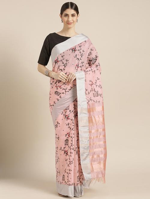 floral kanjivaram saree with blouse - 16873338 - Very Small Image - 1