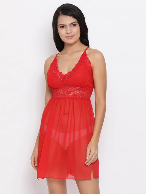 cami neck lace detail babydoll - 16873478 - Very Small Image - 1
