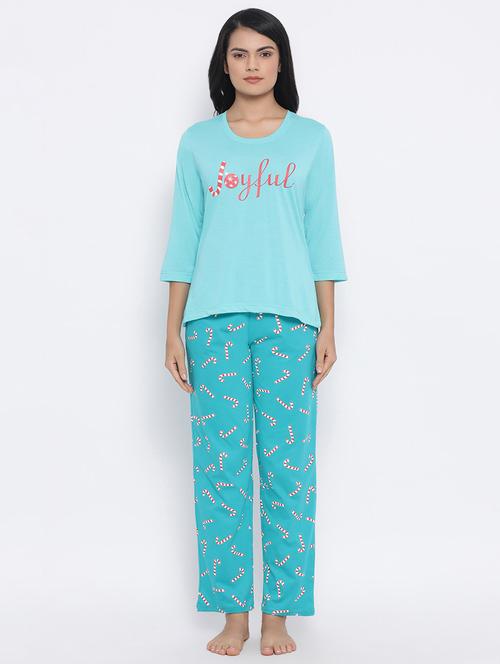 quirky tee with pajama set - 16873509 - Very Small Image - 1