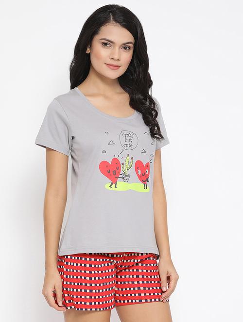 quirky tee with shorts set - 16873512 - Very Small Image - 1