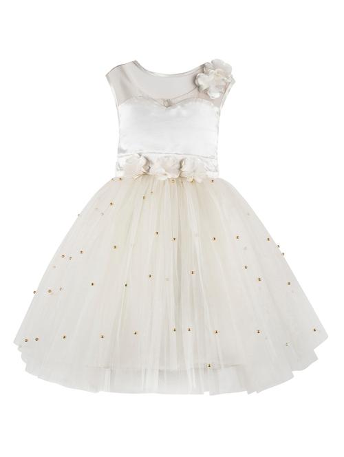 white polyester frock - 16873795 - Very Small Image - 1