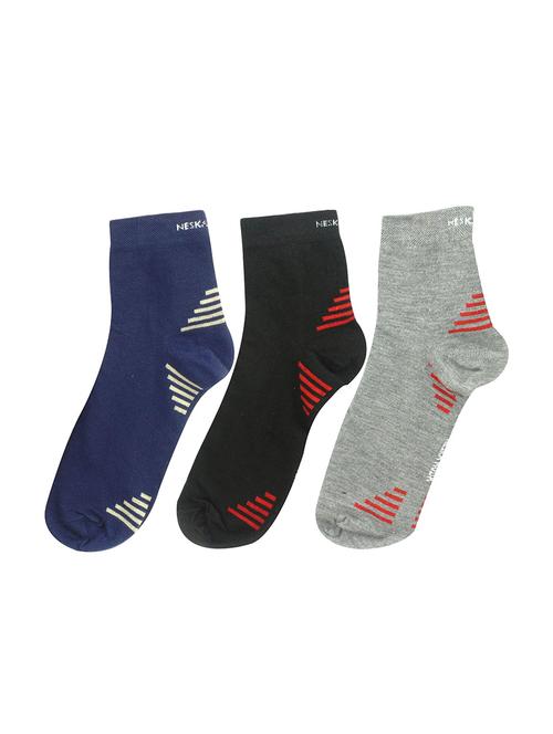 multi colored cotton ankle length socks - 16877072 - Very Small Image - 1