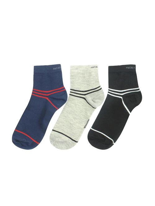 multi colored cotton ankle length socks - 16877074 - Very Small Image - 1