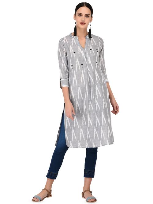 ikat straight kurta - 16877234 - Very Small Image - 1