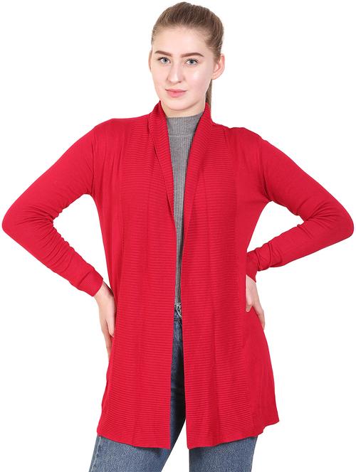 long sleeves ribbed shrug - 16877666 - Very Small Image - 1