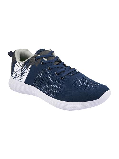 navy fabric lace up sport shoes - 16878408 - Very Small Image - 1