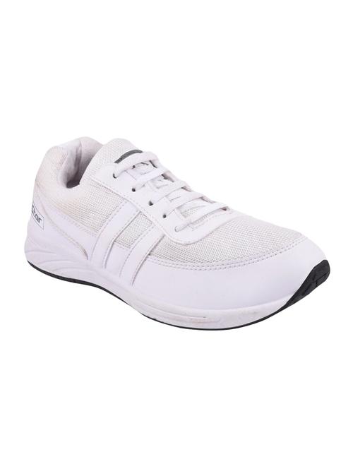 white fabric lace up sport shoes - 16878436 - Very Small Image - 1