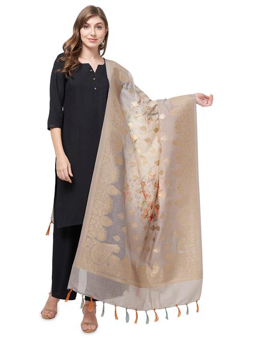 floral woven dupatta - 16879365 - Very Small Image - 1