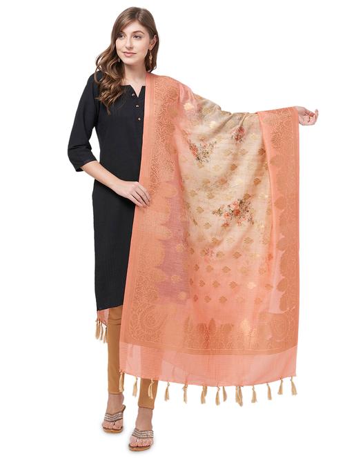 floral woven dupatta - 16879371 - Very Small Image - 1