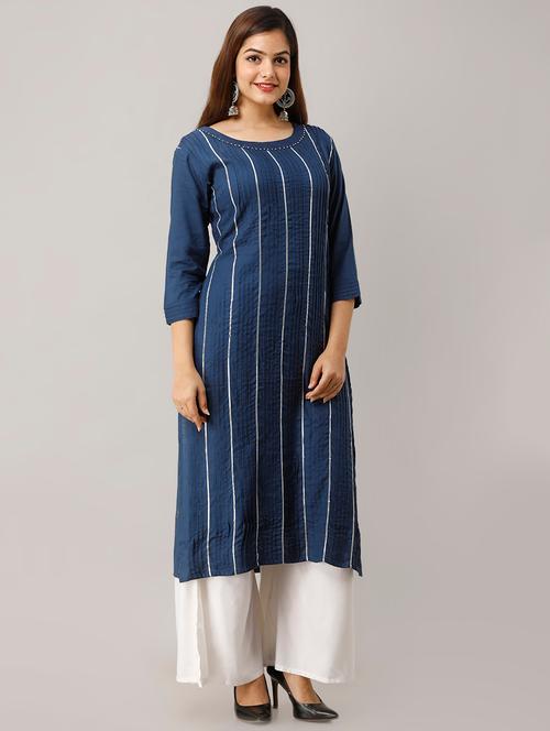 solid straight kurta - 16880184 - Very Small Image - 1