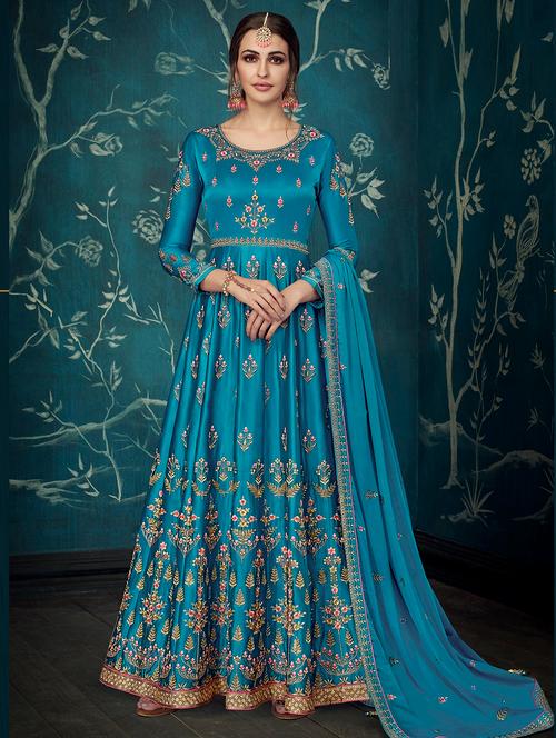 embroidered semi-stitched suit - 16880664 - Very Small Image - 1