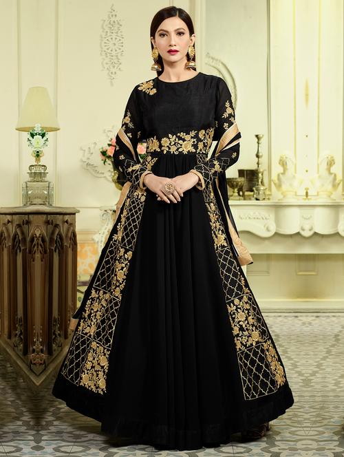embroidered semi-stitched suit - 16880669 - Very Small Image - 1