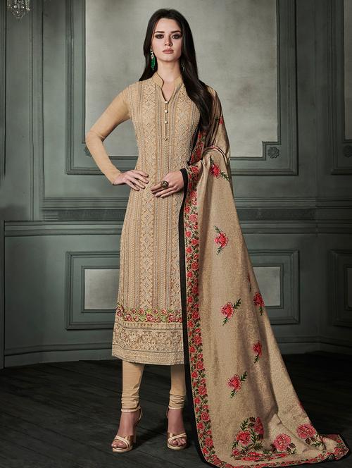 embroidered unstitched suit - 16880733 - Very Small Image - 1