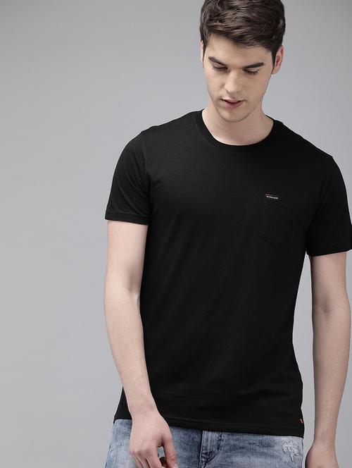 black solid pocket t-shirt - 16881132 - Very Small Image - 1
