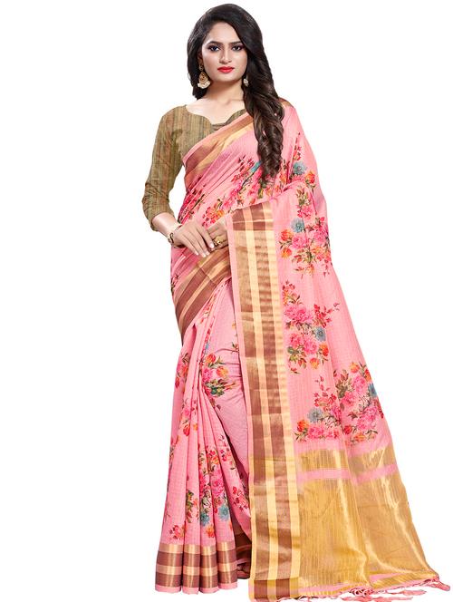floral kanjivaram saree with blouse - 16881288 - Very Small Image - 1