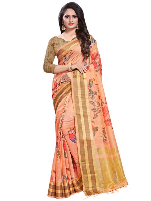 floral kanjivaram saree with blouse - 16881291 - Very Small Image - 1