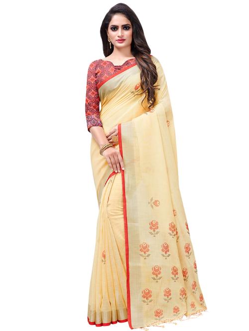 embroidered woven saree with blouse - 16881355 - Very Small Image - 1