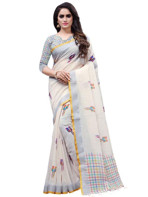 conversational printed saree with blouse - 16881366 - Very Small Image - 1