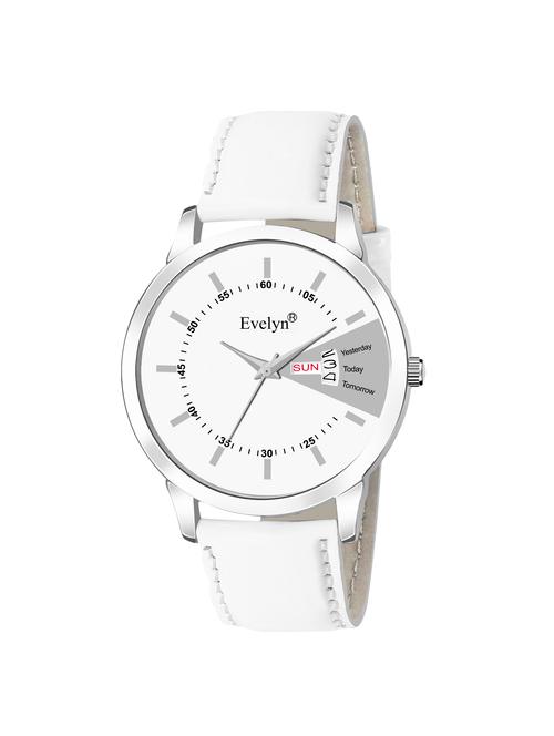 evelyn white dial watch for men for boys - 16881724 - Very Small Image - 1