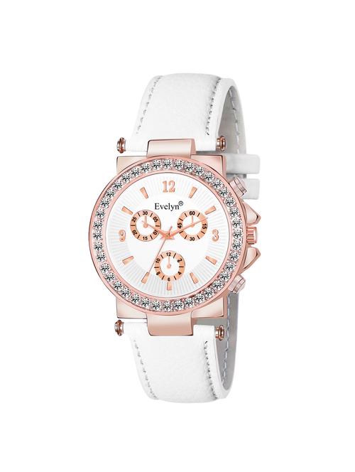 evelyn white dial luxury watch for women - 16881883 - Very Small Image - 1