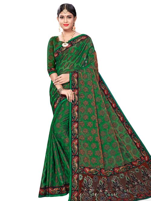 paisley embroidered saree - 16882031 - Very Small Image - 1