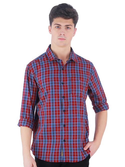 red checkered casual shirt - 16882231 - Very Small Image - 1