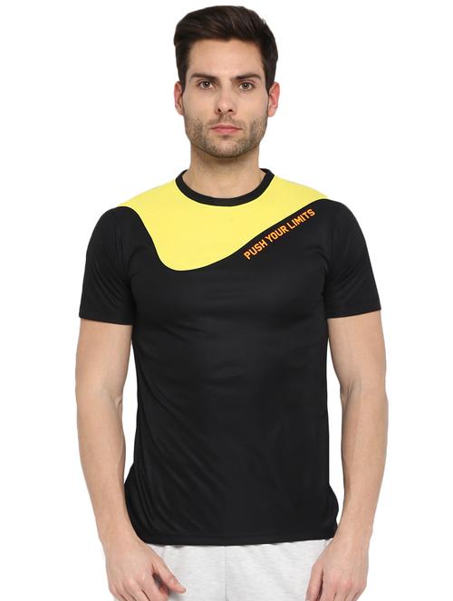 black color block t-shirt - 16883126 - Very Small Image - 1