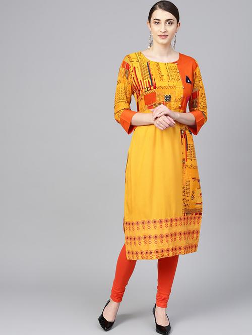 printed straight kurta - 16883353 - Very Small Image - 1
