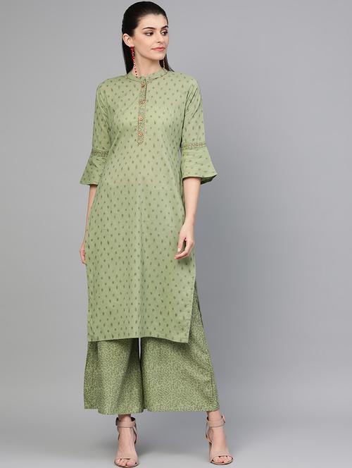 ikat kurta palazzo set - 16883398 - Very Small Image - 1