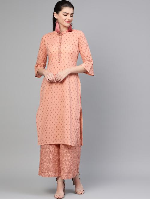 ikat kurta palazzo set - 16883399 - Very Small Image - 1