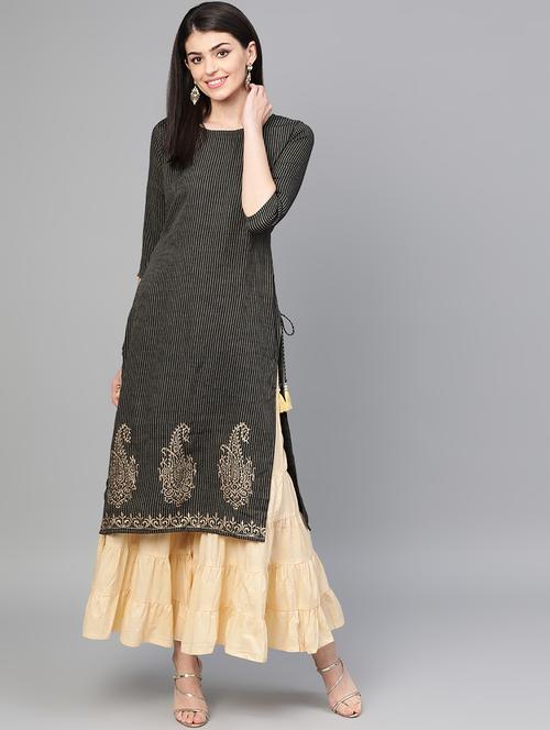 solid kurta palazzo set - 16883414 - Very Small Image - 1