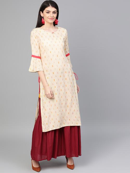 ikat kurta palazzo set - 16883421 - Very Small Image - 1