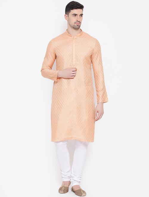 orange embroidered kurta pyjama set - 16883487 - Very Small Image - 1