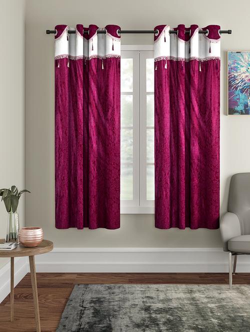 emboss polyester window curtains set of 2 - 16883647 - Very Small Image - 1