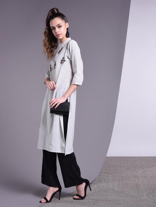 striped straight kurta - 16883717 - Very Small Image - 1