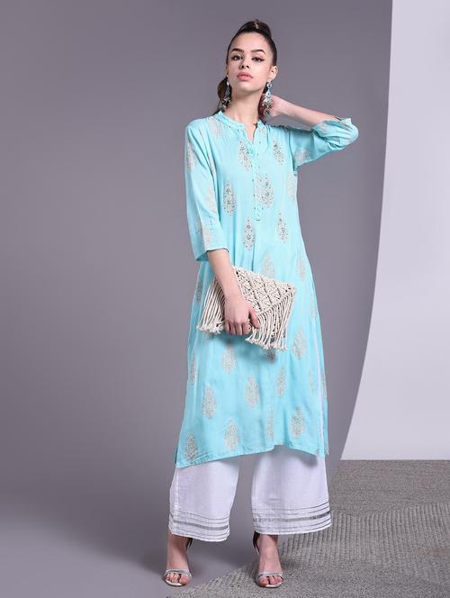 embellished straight kurta - 16883746 - Very Small Image - 1
