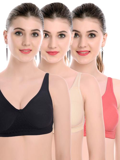 set of 3 solid bra - 16884102 - Very Small Image - 1