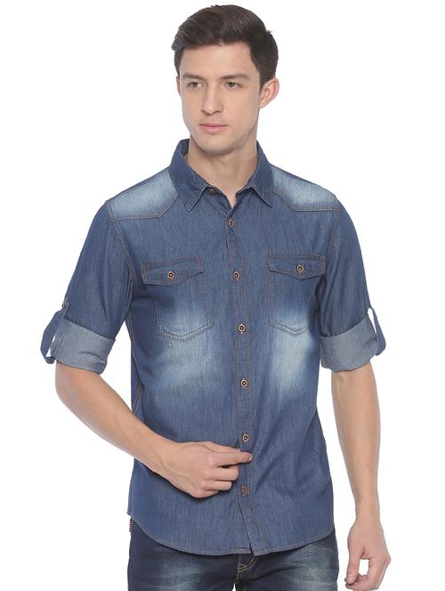 mens solid casual shirt - 16884324 - Very Small Image - 1