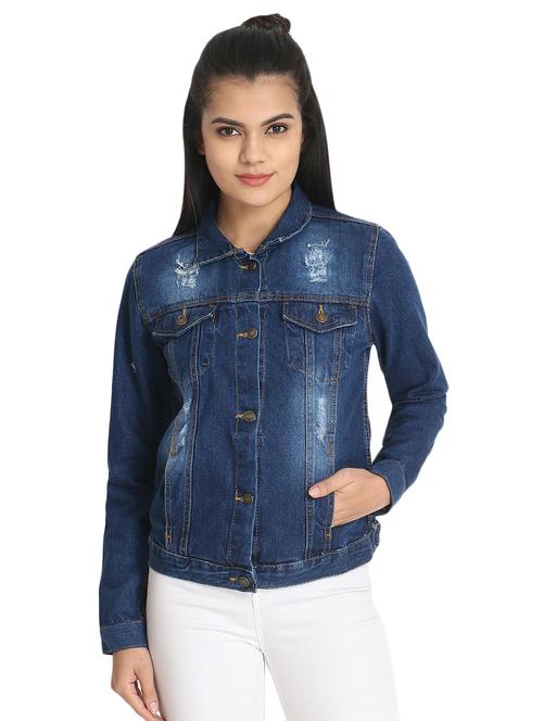stone washed denim jacket - 16884758 - Very Small Image - 1