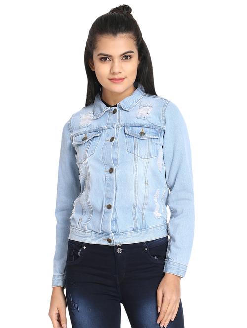 stone washed denim jacket - 16884770 - Very Small Image - 1