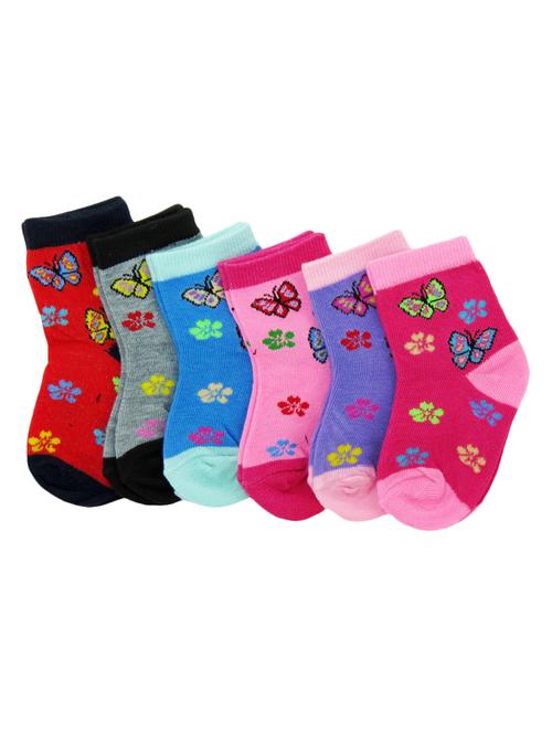 set of 6 multi colored cotton sock - 16886102 - Very Small Image - 1