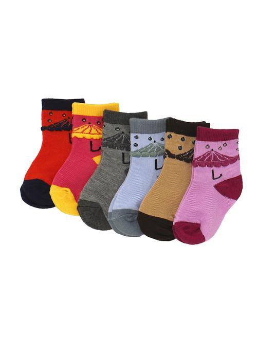set of 6 multi colored cotton sock - 16886111 - Very Small Image - 1