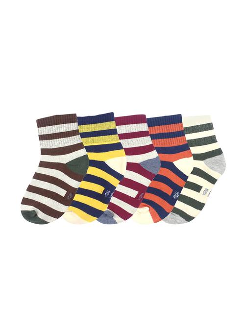 set of 5 multi colored cotton sock - 16886157 - Very Small Image - 1