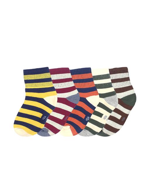 set of 5 multi colored cotton sock - 16886158 - Very Small Image - 1