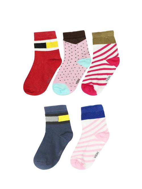 set of 5 multi colored cotton sock - 16886171 - Very Small Image - 1
