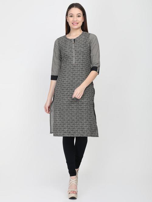 printed straight kurta - 16887683 - Very Small Image - 1
