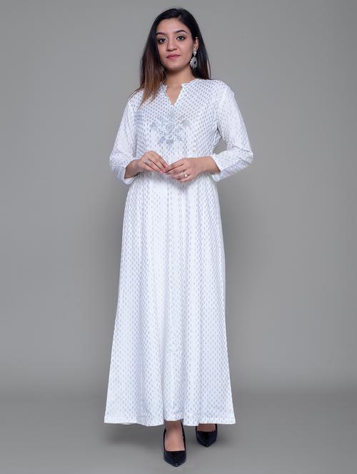 embroidered anarkali ethnic dress - 16888632 - Very Small Image - 1